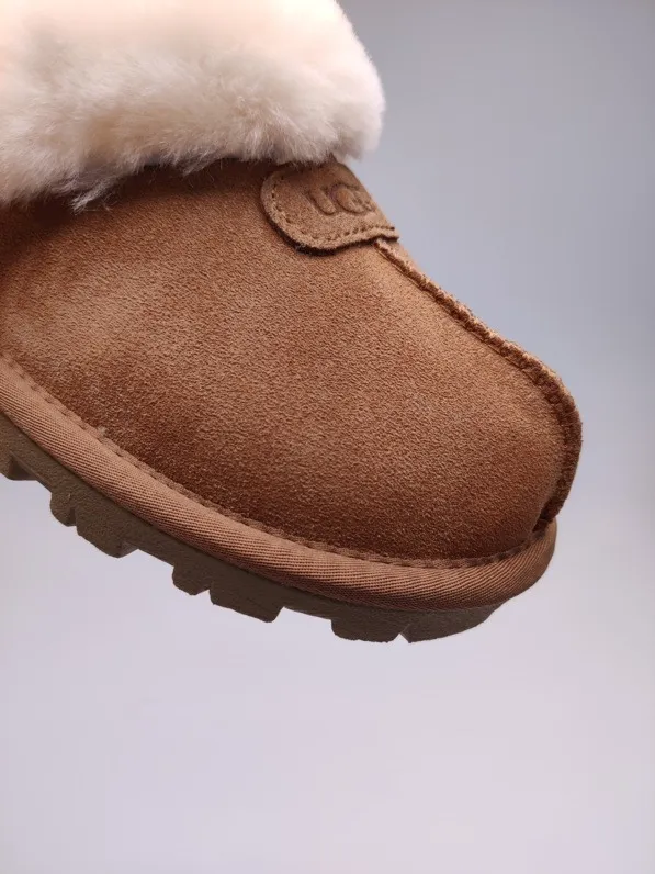 💰360 UGG sheepskin all-in-one snow boots 5125 casual fur mops. In stock: 35-40 yards. Color: maroon gray pink.